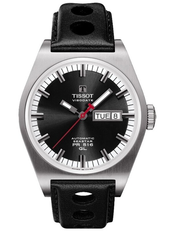 Tissot HERITAGE PR516 STAHL/LEDERBAND Herrenuhr