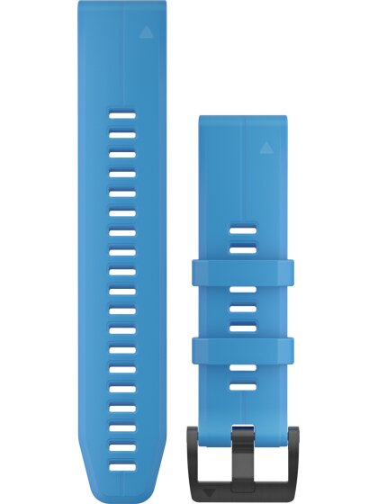 Original Garmin QuickFit®-Armband 22 mm, Silikon, cyanblau, Schließe - Edelstahl schwarz