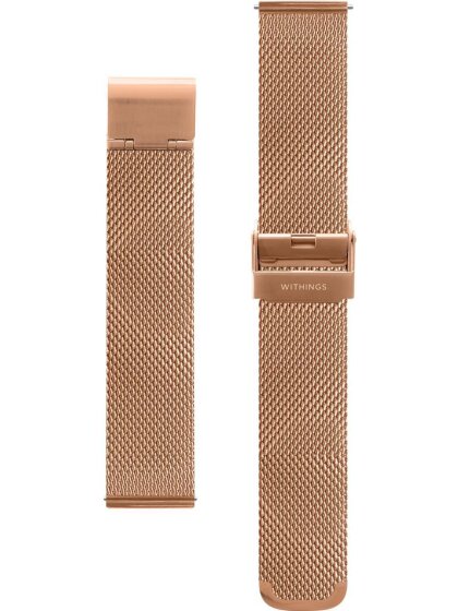 Withings Mesh-Looparmband, 18mm, Rose Gold