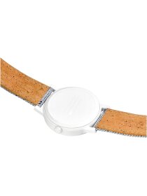 Essence Weiß, 41mm, Armband Blau
