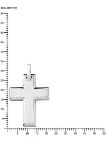 Herren Kette mit Anhänger Kreuz, Edelstahl