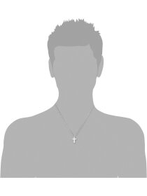 Herren Kette mit Anhänger Kreuz, Edelstahl