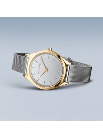 Armbanduhr mit Milanaise Armband ultra slim