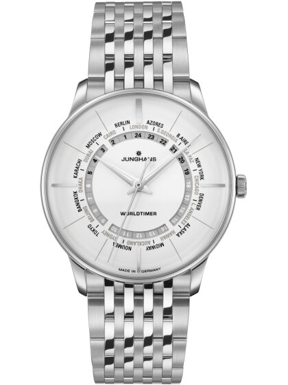 Meister Worldtimer Metallband Saphir