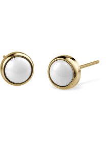 Ceramic Link gold  Petite Earrings
