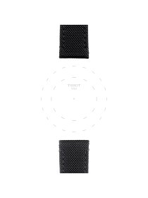 Original Tissot Textilarmband schwarz Bandanstoß 21 mm