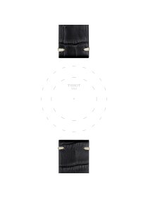 Original Tissot Lederarmband schwarz Bandanstoß 22 mm