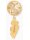 Ohrstecker Feder und Perlen Silber Gold platiert