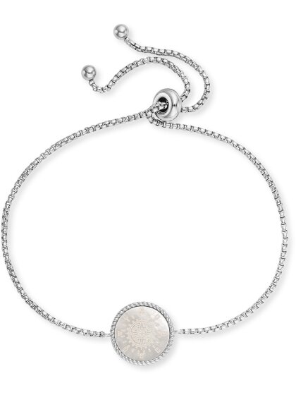Armband Windrose Ornament Silber mit Perlmutt