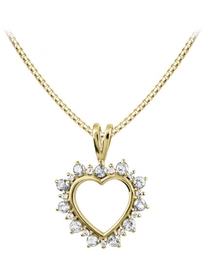 Kette Herz Topas goldf.