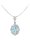 Kette Topas Blau Geschwungen Pave