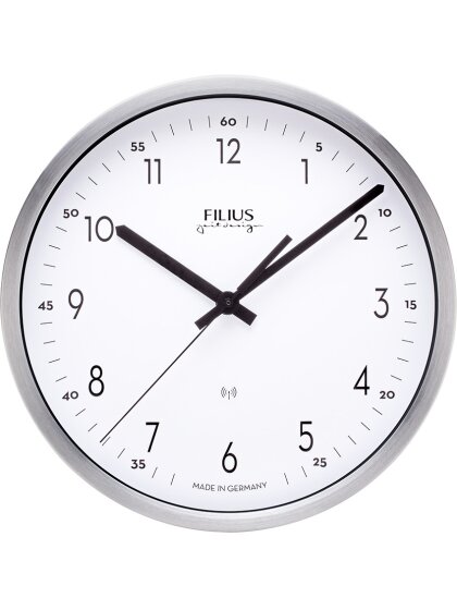 Funk Wanduhr 30 cm Alu