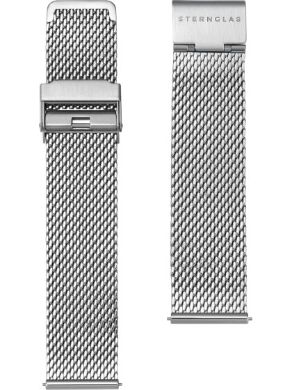 Milanaise, L, 20 mm, silber