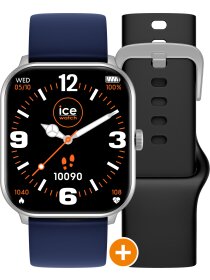 ICE smart - 1.0 - Silver - 2 Bänder - Navy - Black