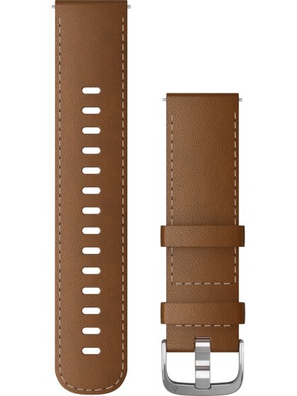 Original Garmin Quick-Relase 22 mm, Leder, braun, Schließe - Edelstahl