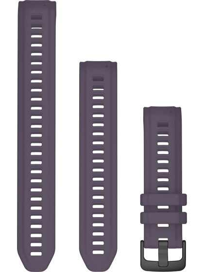 Original Garmin Instinct® 2S-Wechselarmband 20 mm, Silikon, Deep Orchid, 3-teilig, Schließe - Edelstahl schwarz