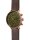 HAMBURG Chrono dunkelgrün Band Vintage mokka