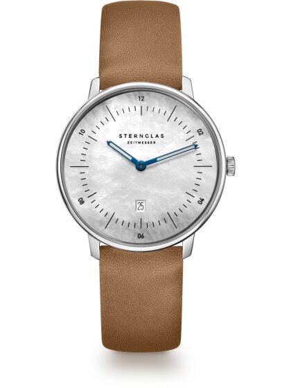 NAOS XS Edition Perlmutt weiß Leder camel