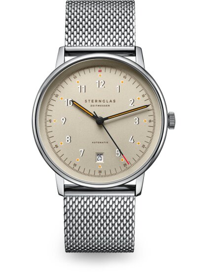 LUMATIK beige silber Band Milanaise