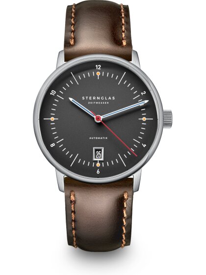 NAOS PRO Automatik anthrazit Band Bridle dunkelbraun