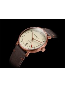 NAOS Automatik Bronze Alabaster 38mm Band Vintage mokka