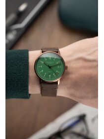 LUMATIK Edition Bronze grün Band Vintage mokka