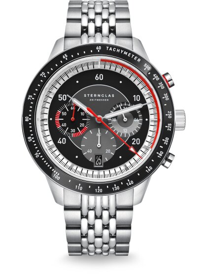TACHYMETER 2.0 schwarz Metallarmband