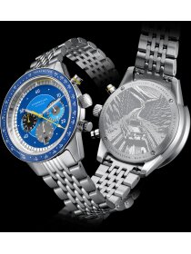 TACHYMETER 2.0 dunkelblau Metallarmband