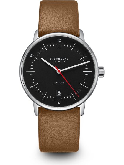 NAOS Automatik schwarz-rot Band Premium braun