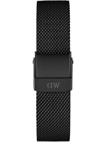 Original DW Uhrenarmband - Ashfield, Milanese schwarz, 16 mm