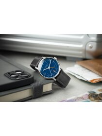NAOS Pro GMT Automatik dunkelblau Band Bridle schwarz