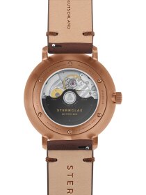 HAMBURG Pro Automatik dunkelgrün bronze Band Vintage mokka