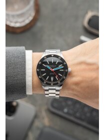 MARUS 2.0 schwarz-silber Metallarmband