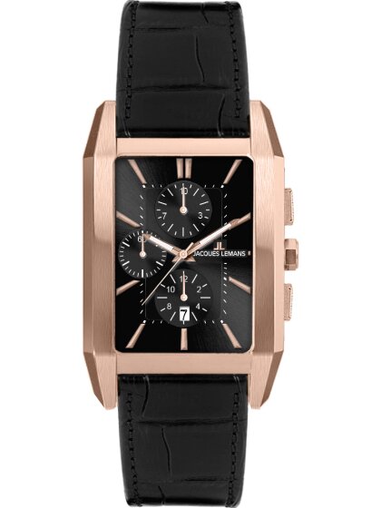Torino Chronograph roségold Leder schwarz
