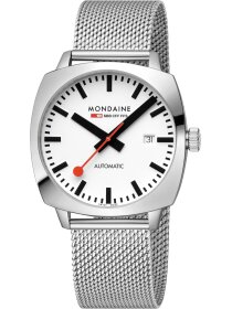 Cushion Automatik weiß 39 mm Milaneseband