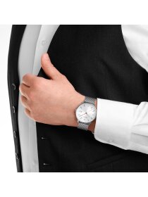 Doppio Big 41 mm silberf. Milanese