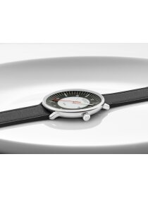 Doppio Big SOLAR 41 mm schwarz-weiß Leder