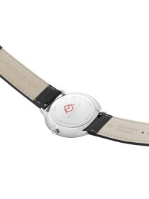 Doppio Big SOLAR 41 mm schwarz-weiß Leder