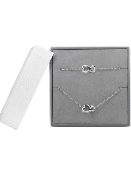 Set Kette Armband Herz Zirkonia