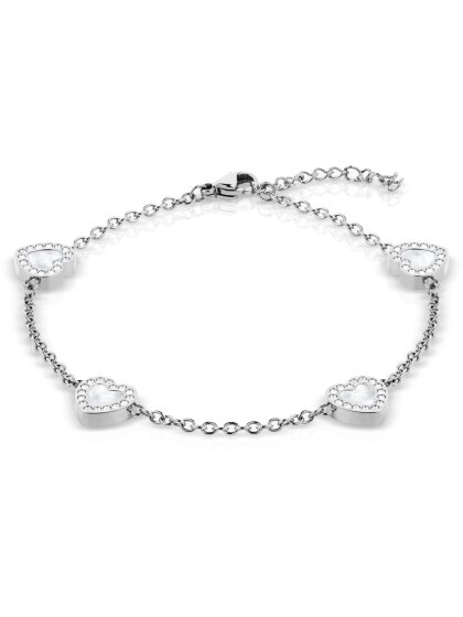Arctic Symphonie Armkettchen Herzen Perlmutt Zirkonia