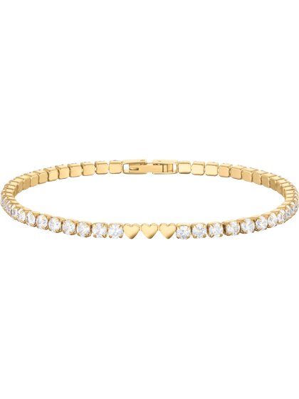 Arctic Symphony Tennisarmband Herz goldf. 170 mm lang, für Handgelenke bis 16,5 cm Umfang