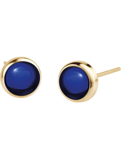 Arctic Symphonie Ohrstecker Blau goldf.