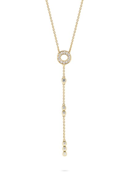 COSMOPOLITAN Halskette Ring Silber vergoldet
