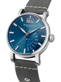 Pesaro I ozeanblau Leder 43 mm