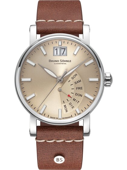 Pesaro I beige Leder 43 mm