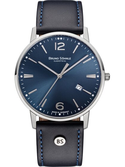 Stuttgart III Big Blau Leder 42 mm