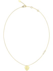 AMORE Halskette Herz doppel Logo Edelstahl goldf.