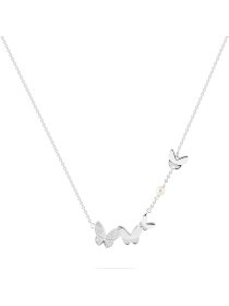 JOY Halskette Silber Schmetterlinge Perle