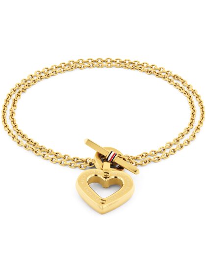 TOGGLE HEART goldf. Armband