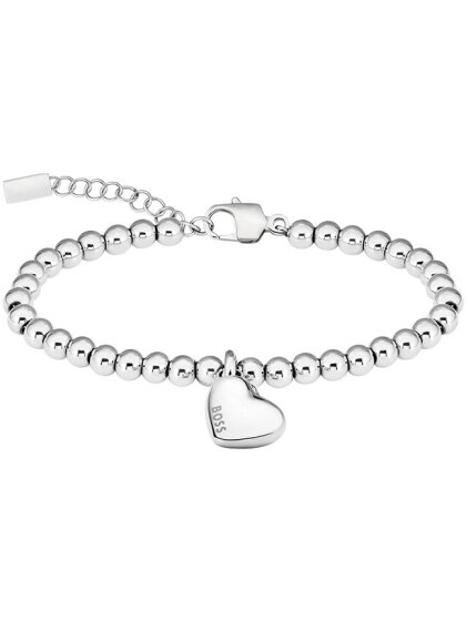 HONEY HEART BEADS Kugelarmband mit Herzanhänger
